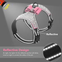 Load image into Gallery viewer, Bling Rhinestone Bowknot Harness