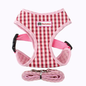 Breathable Plaid Pet Chest Strap