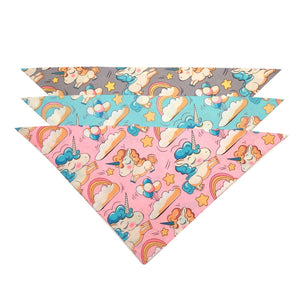 Unicorn Printed Cotton Dog Bandana