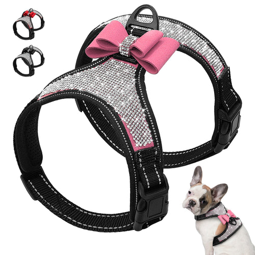 Bling Rhinestone Bowknot Harness