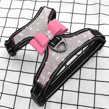 Load image into Gallery viewer, Bling Rhinestone Bowknot Harness