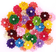 Load image into Gallery viewer, Puppy Hair Bows Flower with Pearl